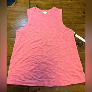 Caslon Tank Top Lightweight Shirt orange peach Size S NWT